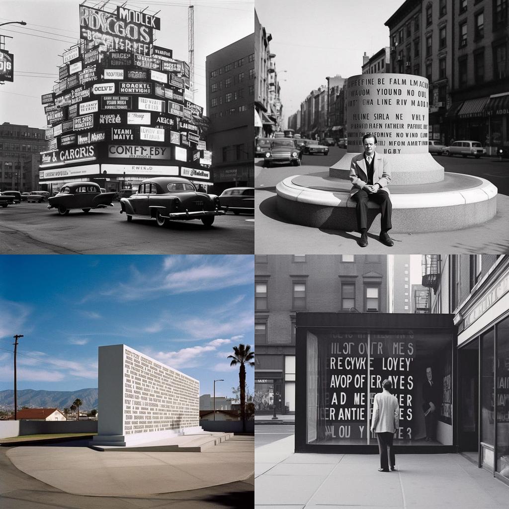 Robert Montgomery style, Midjourney V5, render 1 of 4