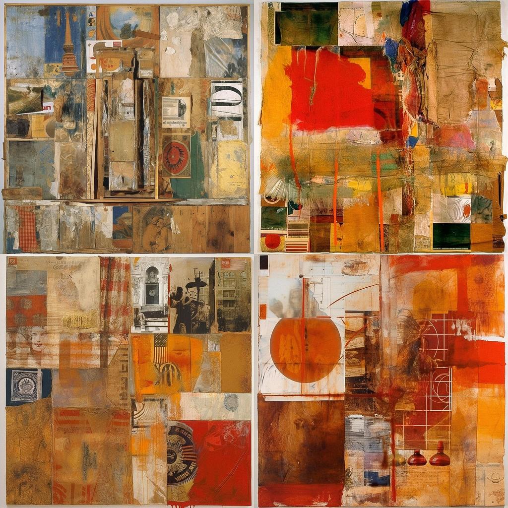 Robert Rauschenberg style, Midjourney V5, render 1 of 4
