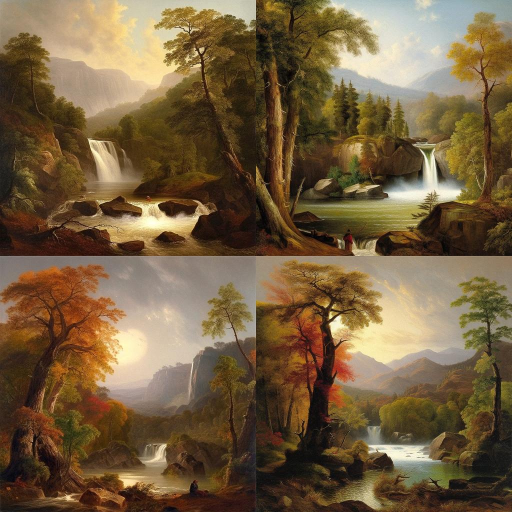 Robert Seldon Duncanson style, Midjourney V5, render 1 of 4