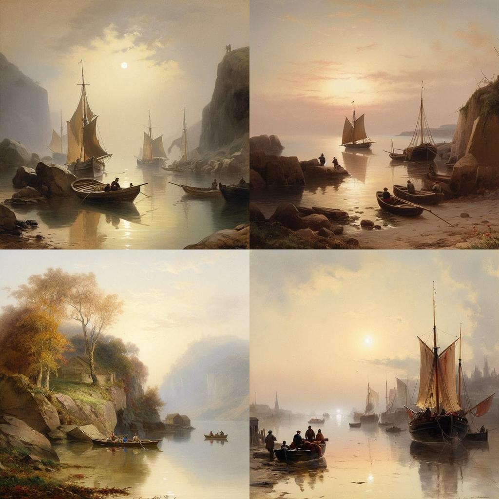 Robert Swain Gifford style, Midjourney V5, render 1 of 4