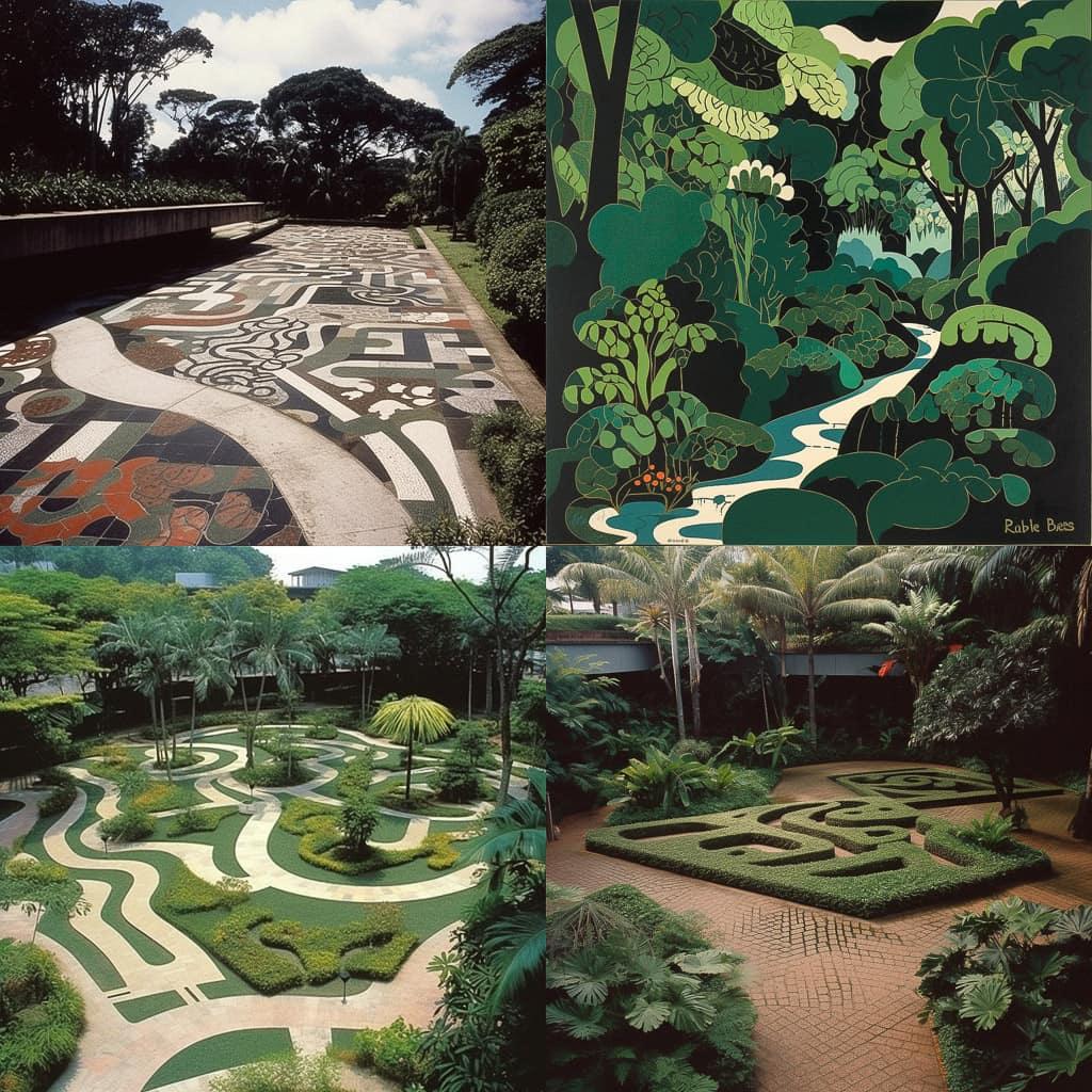 Roberto Burle Marx style, Midjourney V5, render 1 of 4
