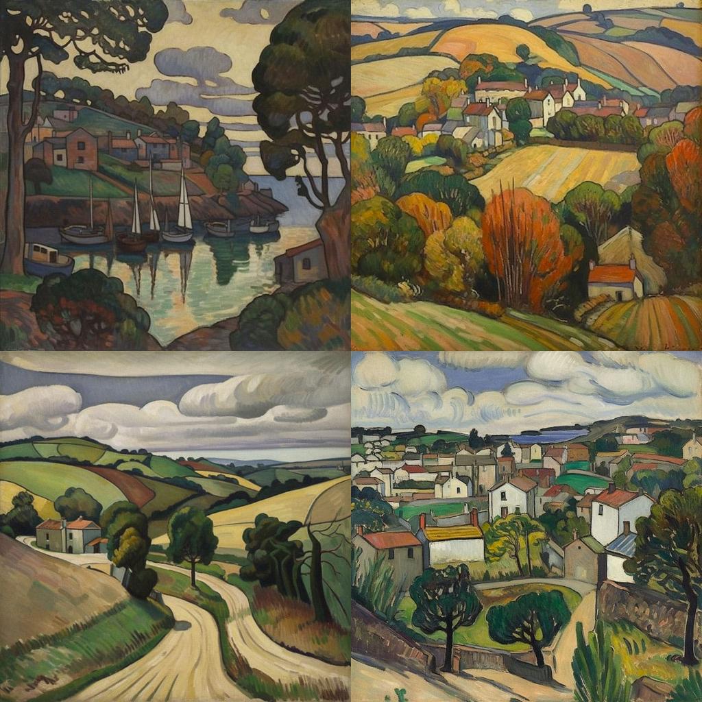 Roger Fry style, Midjourney V5, render 1 of 4