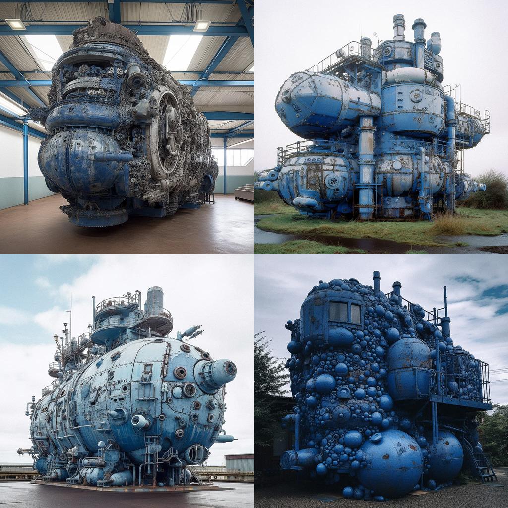 Roger Hiorns style, Midjourney V5, render 1 of 4