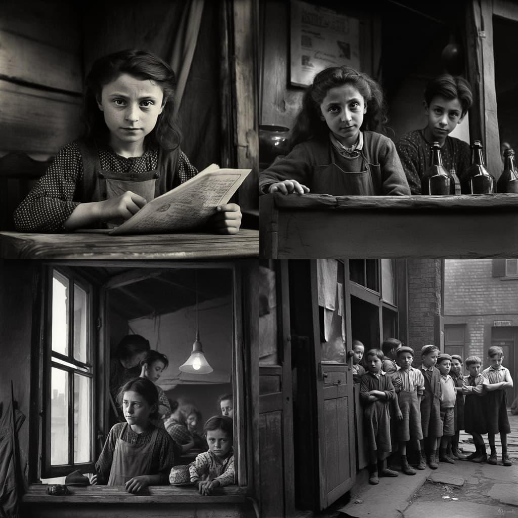 Roman Vishniac style, Midjourney V5, render 1 of 4