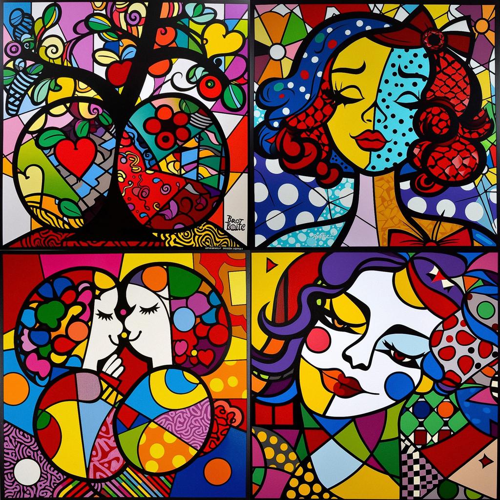 Romero Britto style, Midjourney V5, render 1 of 4