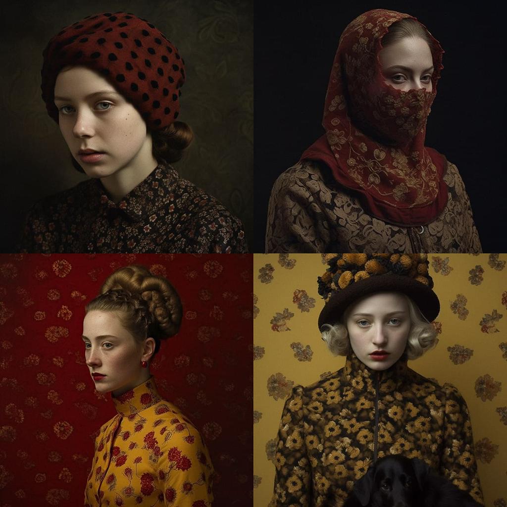 Romina Ressia style, Midjourney V5, render 1 of 4