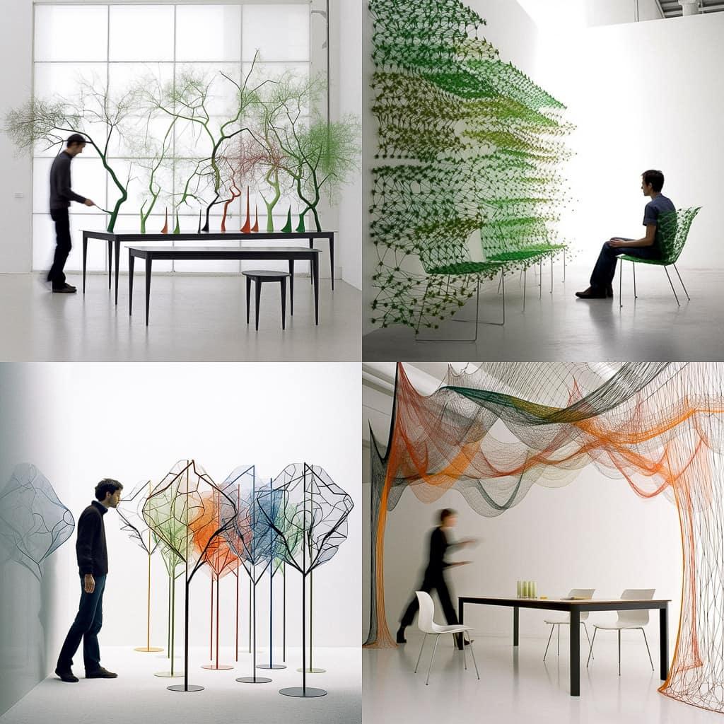 Ronan and Erwan Bouroullec style, Midjourney V5, render 1 of 4