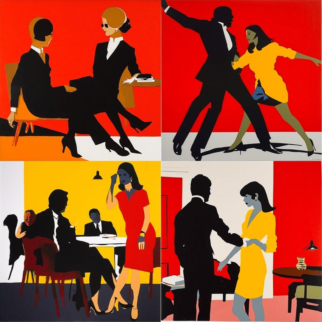 Rosalyn Drexler style, Midjourney V5, render 1 of 4