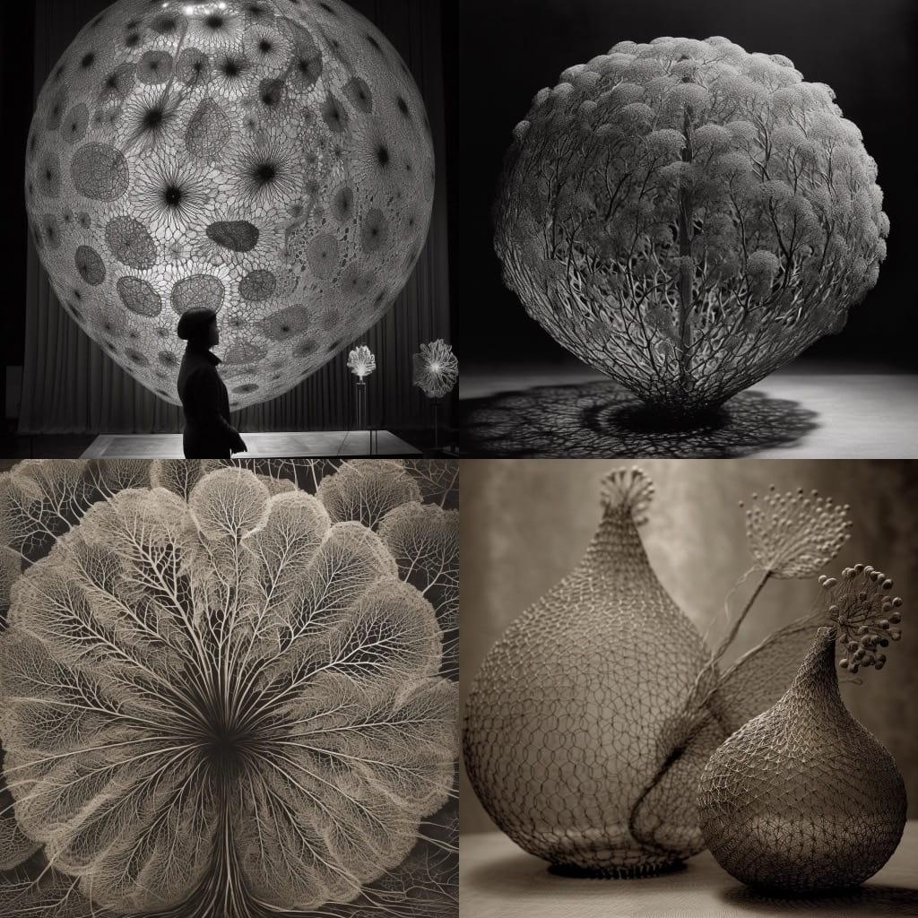 Ruth Asawa style, Midjourney V5, render 1 of 4