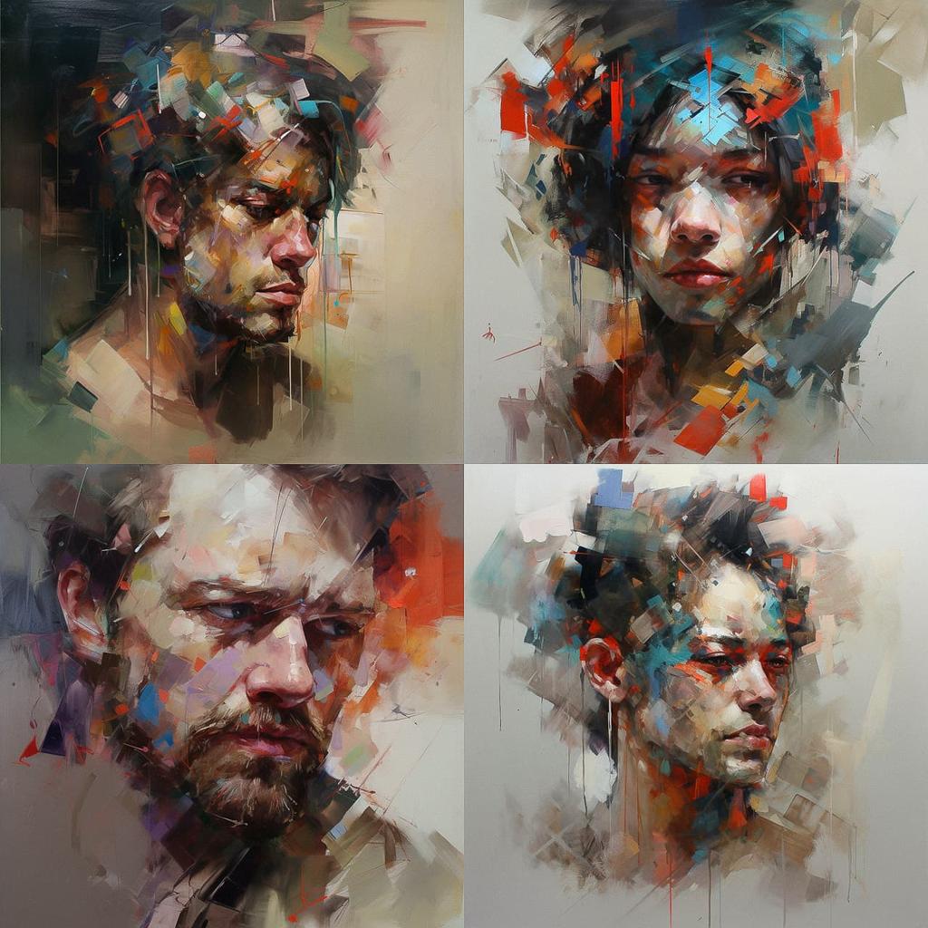 Ryan Hewett style, Midjourney V5, render 1 of 4
