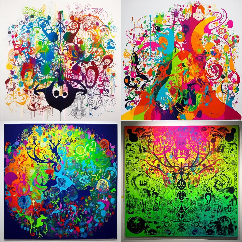 Ryan McGinness style, Midjourney V5, render 1 of 4