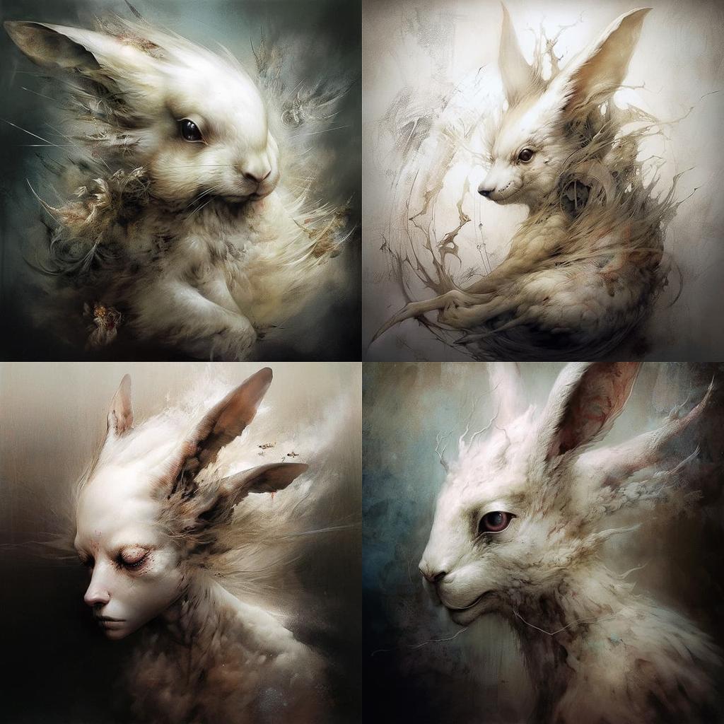 Ryohei Hase style, Midjourney V5, render 1 of 4