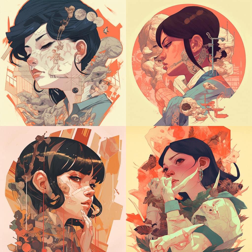 Sachin Teng style, Midjourney V5, render 1 of 4