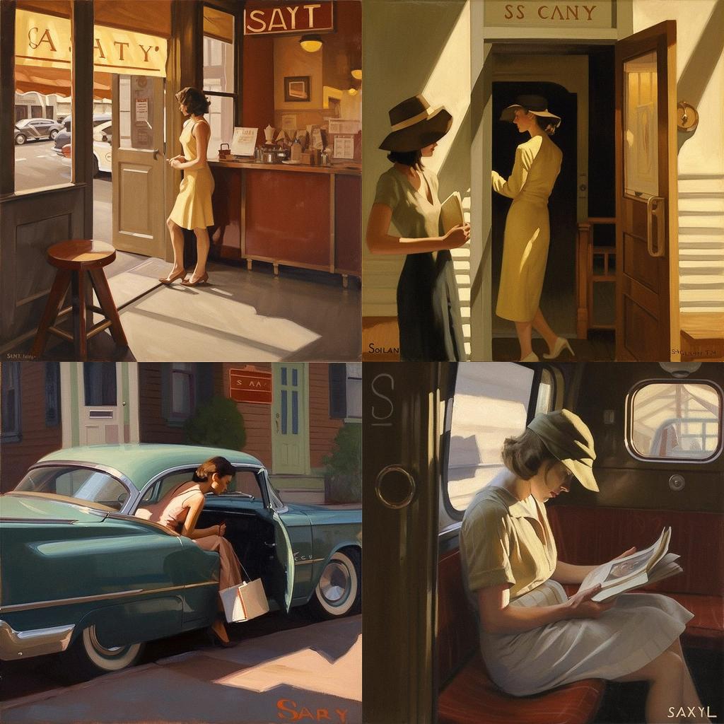 Sally Storch style, Midjourney V5, render 1 of 4