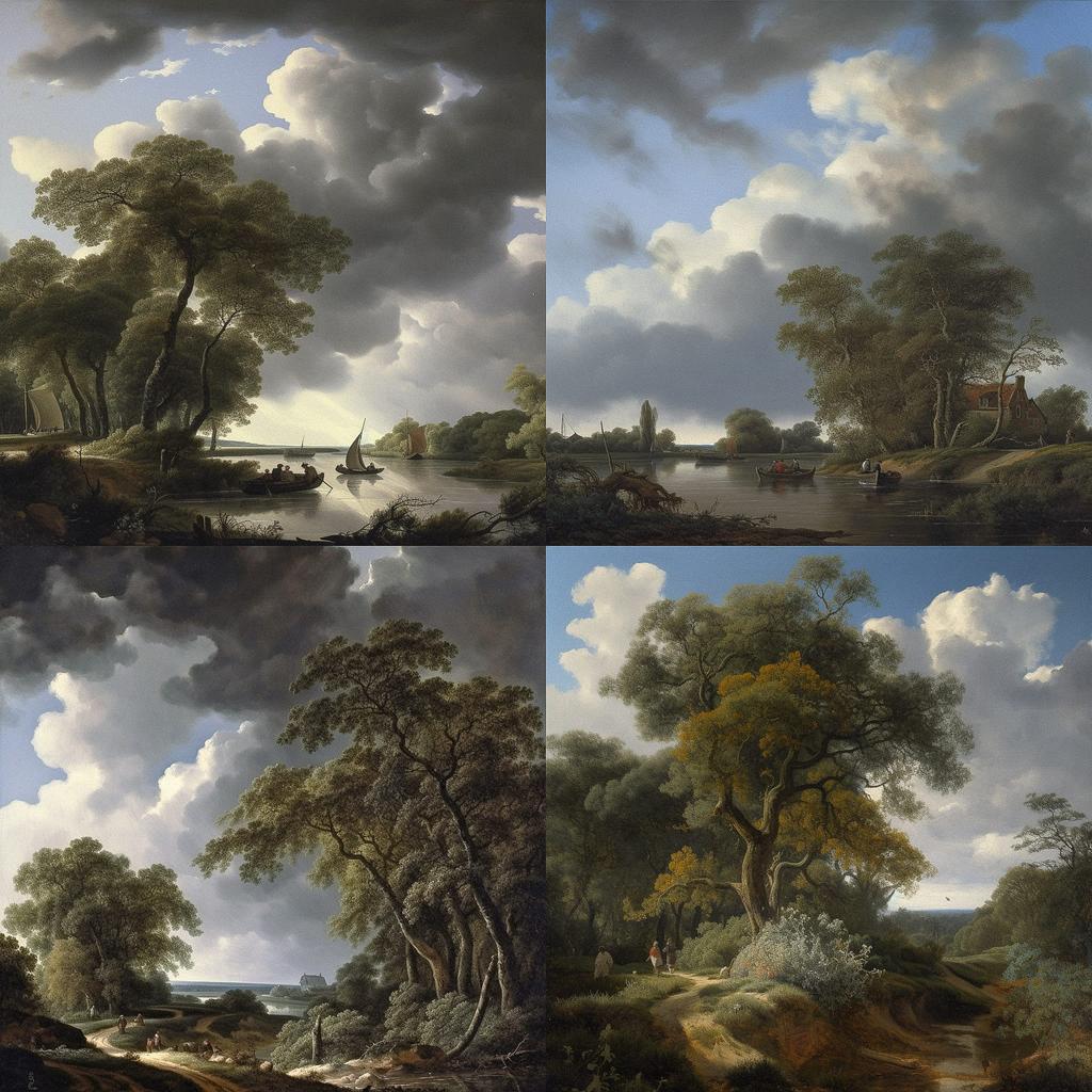 Salomon van Ruysdael style, Midjourney V5, render 1 of 4
