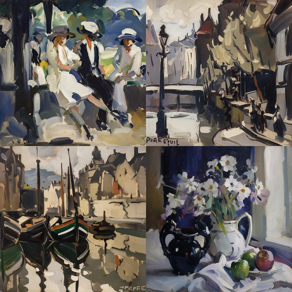 Samuel Peploe style, Midjourney V5, render 1 of 4