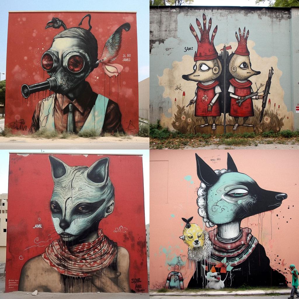 Saner style, Midjourney V5, render 1 of 4