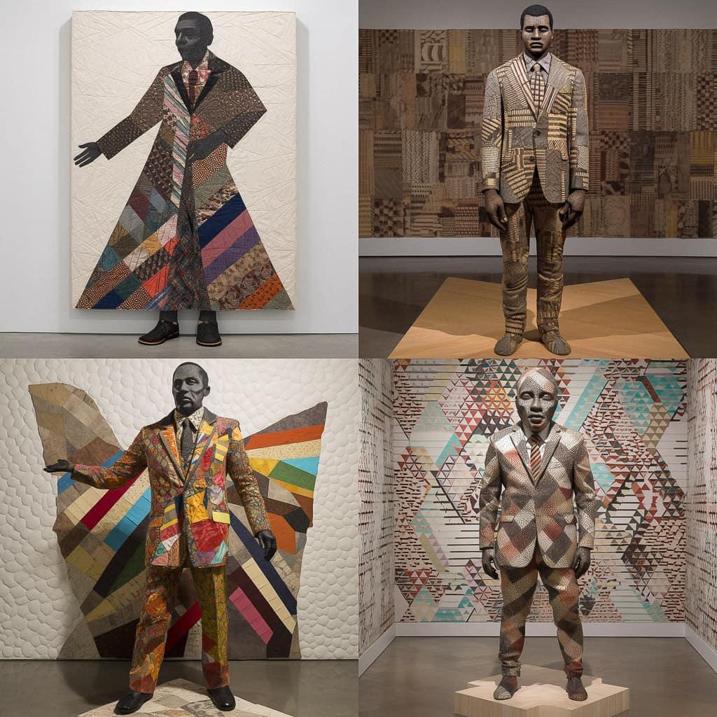 Sanford Biggers style, Midjourney V5, render 1 of 4