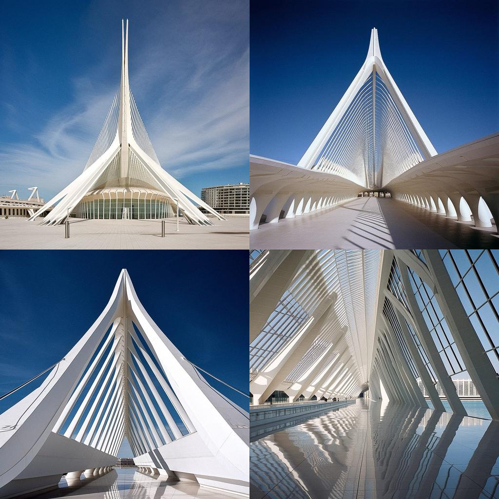 Santiago Calatrava style, Midjourney V5, render 1 of 4