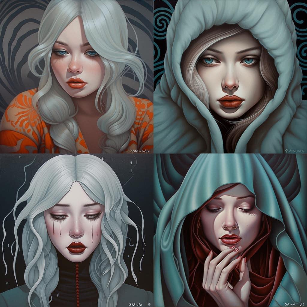 Sarah Joncas style, Midjourney V5, render 1 of 4