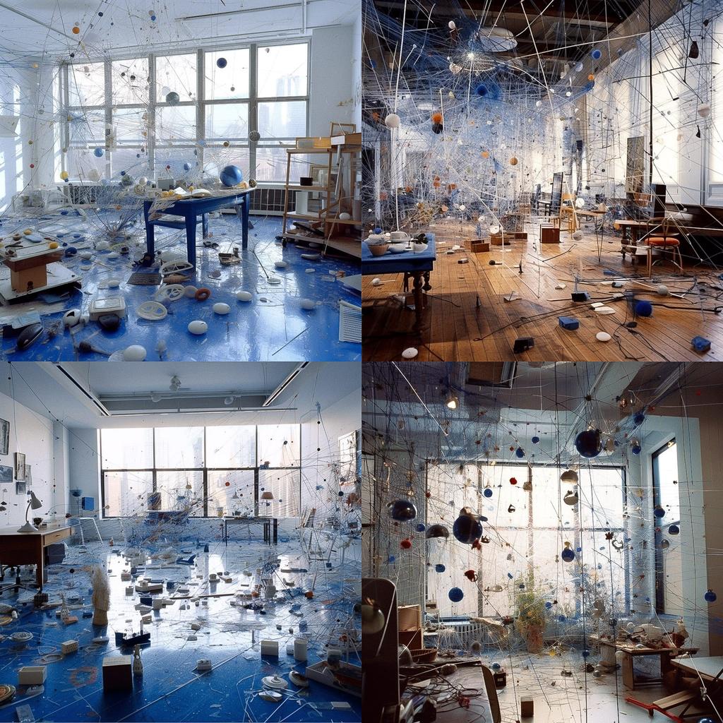 Sarah Sze style, Midjourney V5, render 1 of 4
