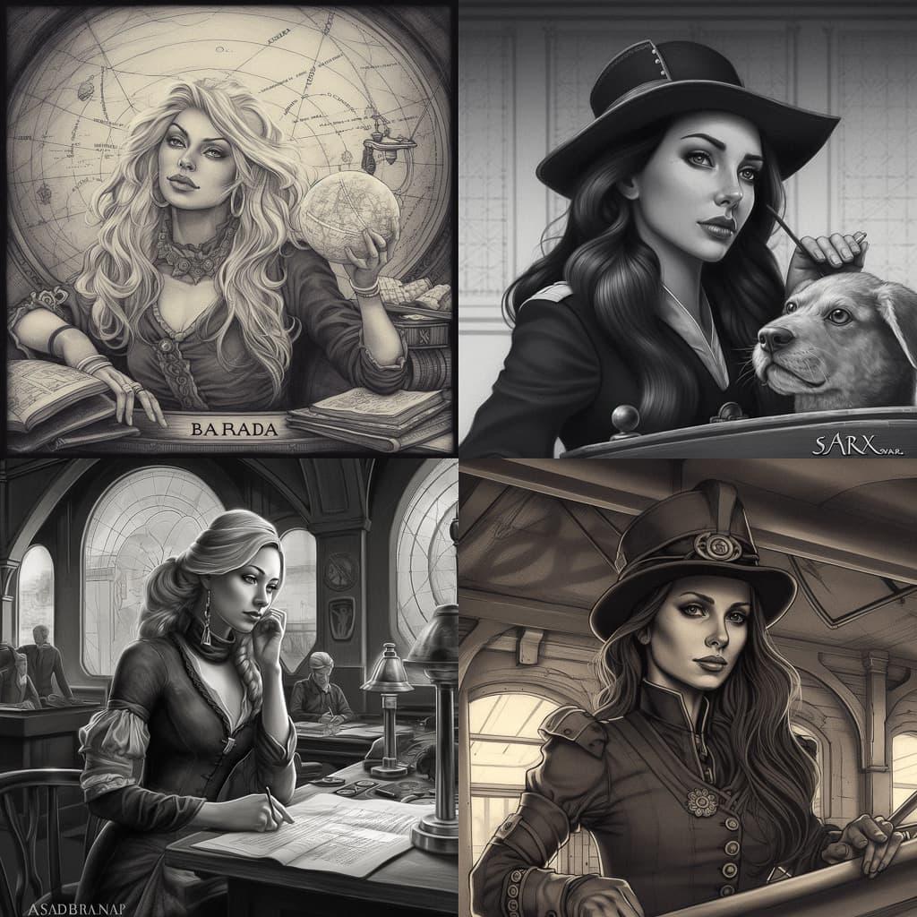 Sardax style, Midjourney V5, render 1 of 4