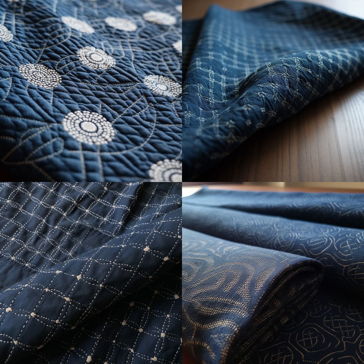 Sashiko style, Midjourney V5, render 1 of 4