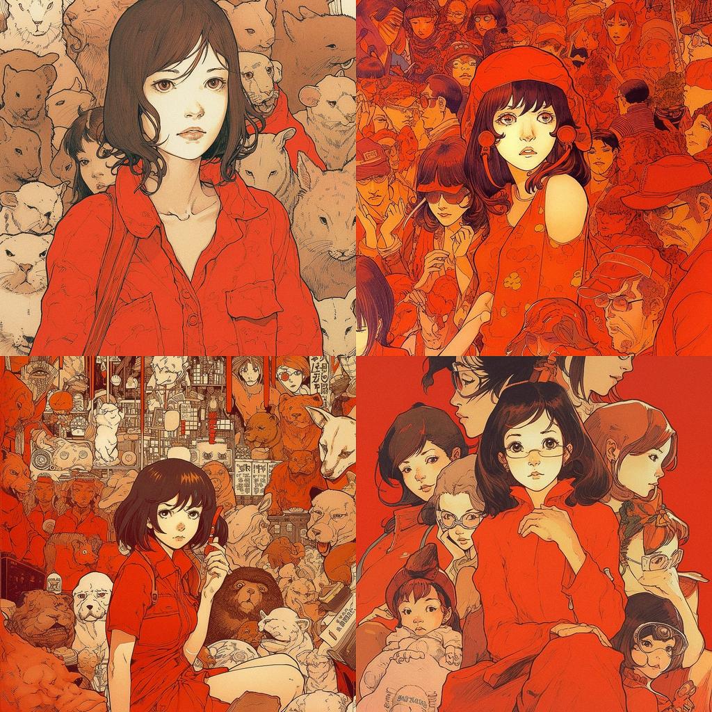 Satoshi Kon style, Midjourney V5, render 1 of 4