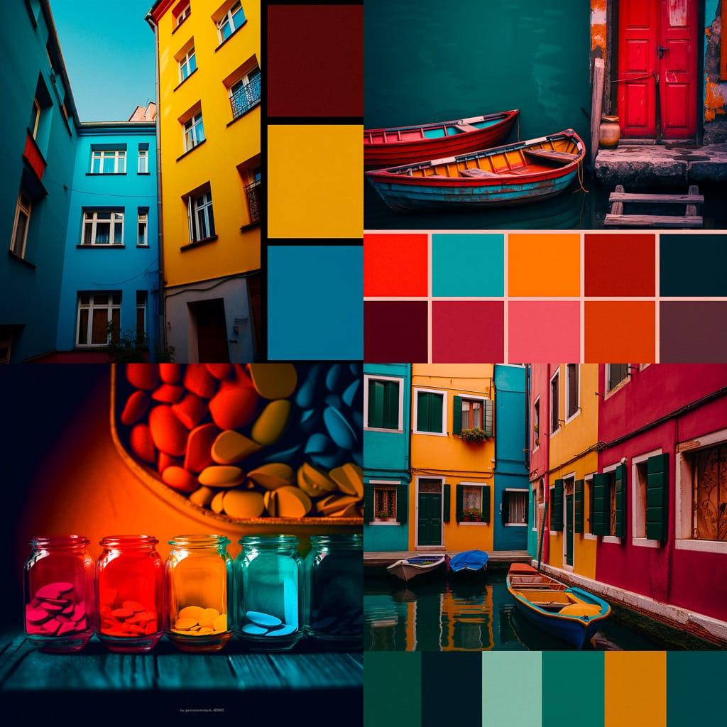 Saturated colors style, Midjourney V5, render 1 of 4