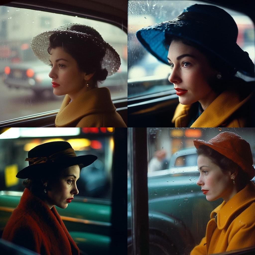 Saul Leiter style, Midjourney V5, render 1 of 4