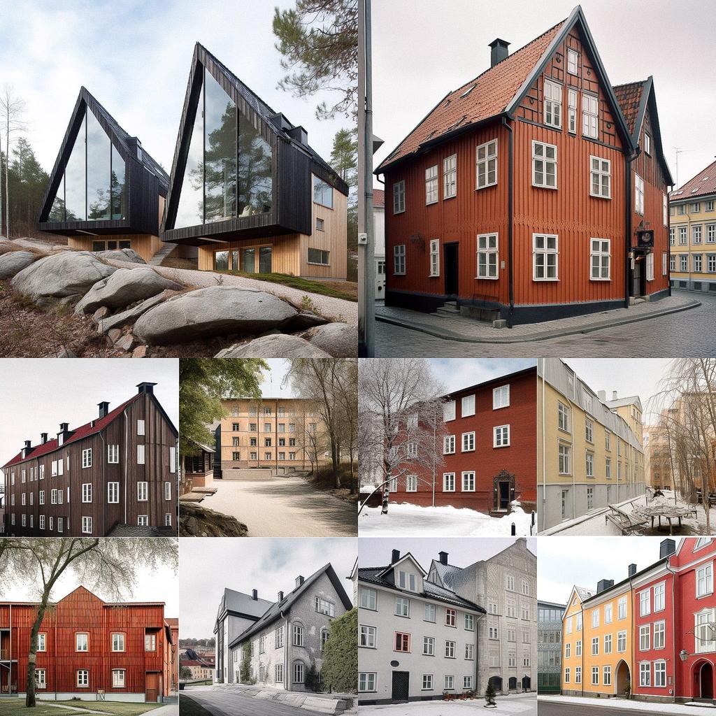 Scandinavian architecture style, Midjourney V5, render 1 of 4