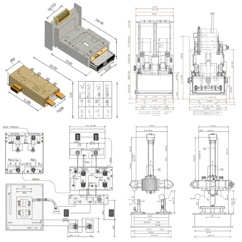 Schematic diagram style, Midjourney V5, render 1 of 4