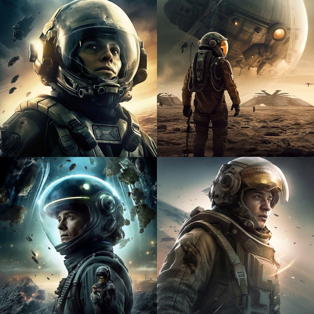 Sci-fi movie style, Midjourney V5, render 1 of 4