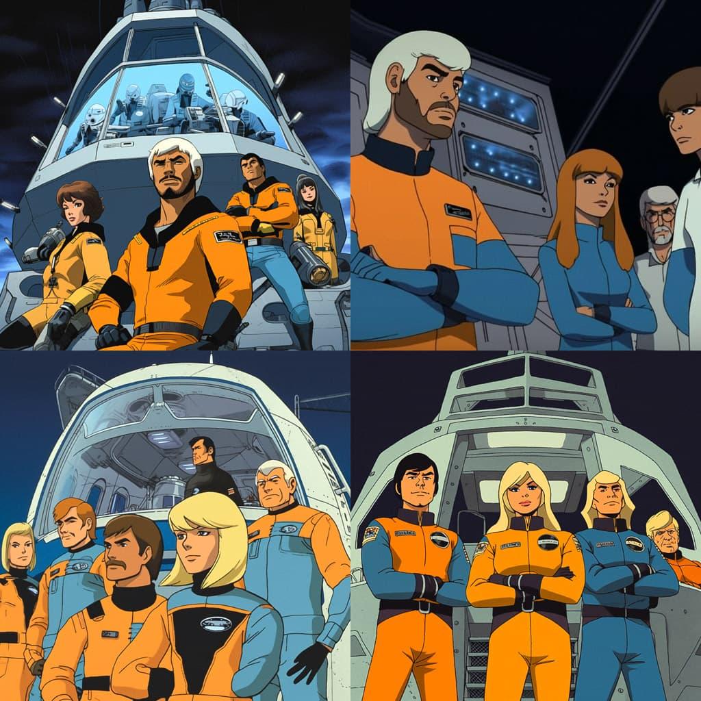 Sealab 2021 style, Midjourney V5, render 1 of 4
