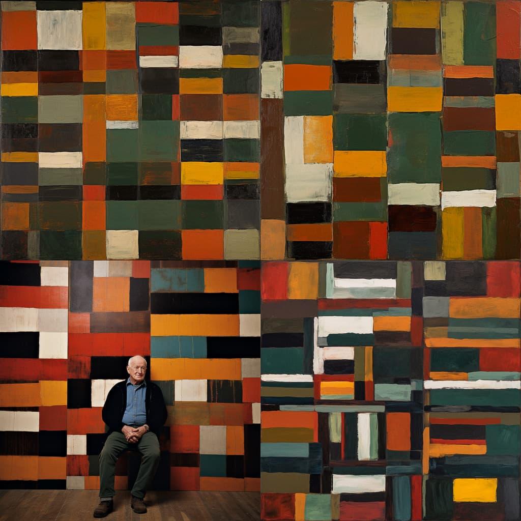 Sean Scully style, Midjourney V5, render 1 of 4