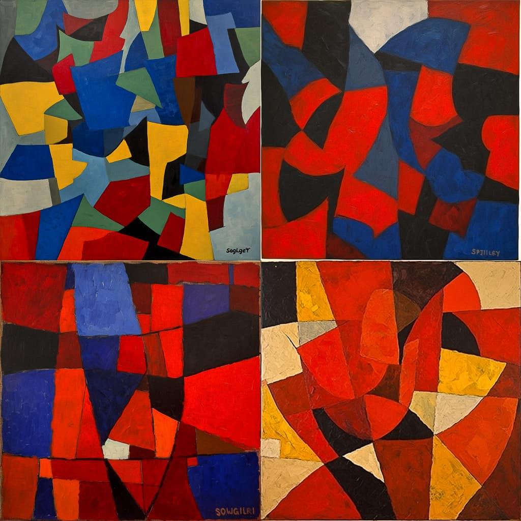 Serge Poliakoff style, Midjourney V5, render 1 of 4