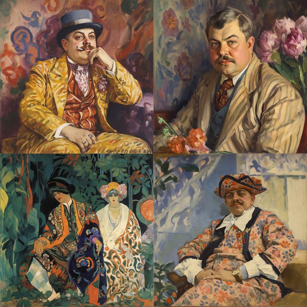 Sergei Diaghilev style, Midjourney V5, render 1 of 4