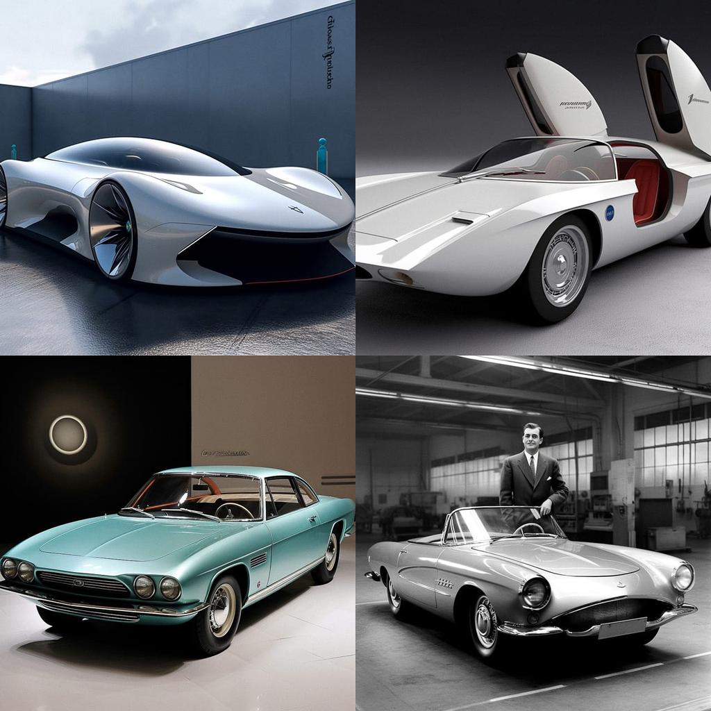 Sergio Pininfarina style, Midjourney V5, render 1 of 4
