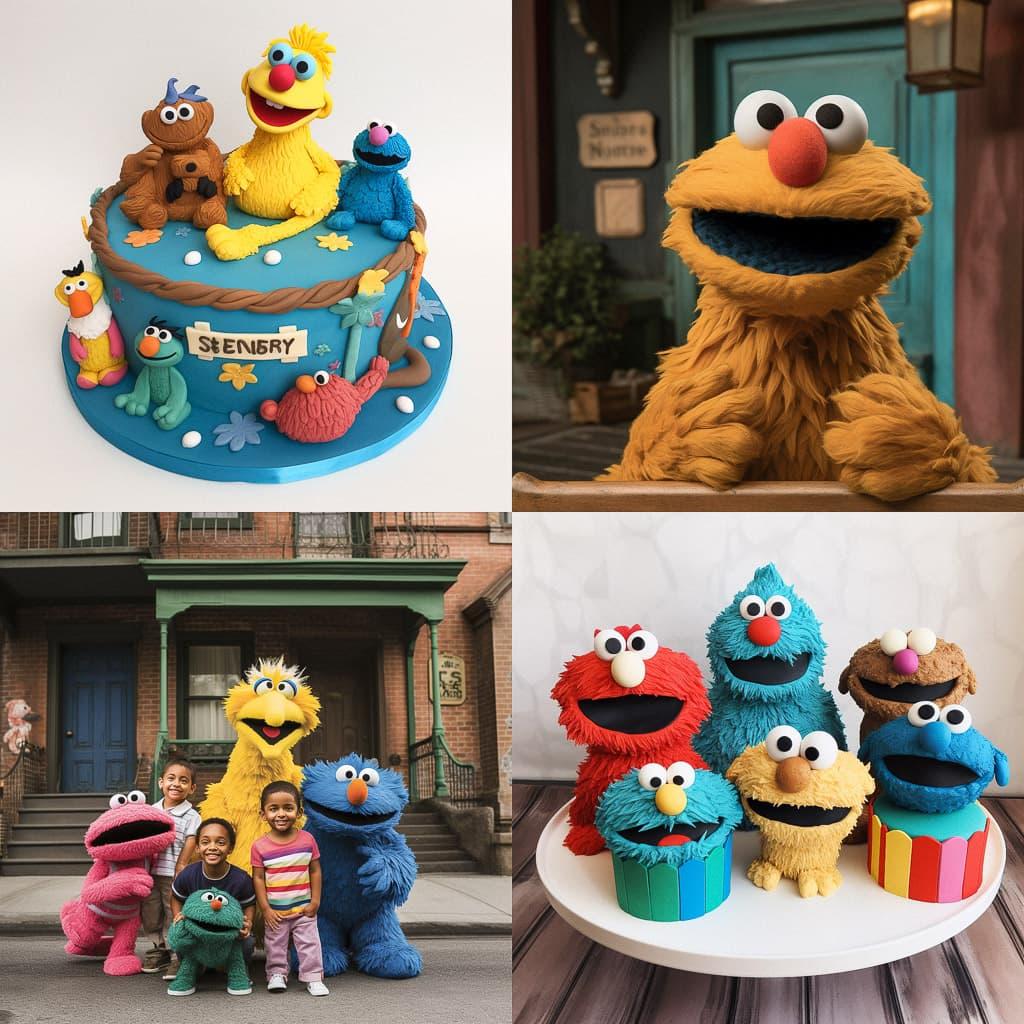 Sesame Street style, Midjourney V5, render 1 of 4