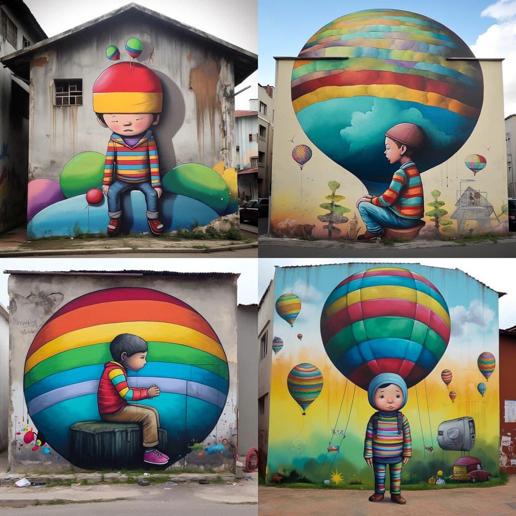 Seth Globepainter style, Midjourney V5, render 1 of 4