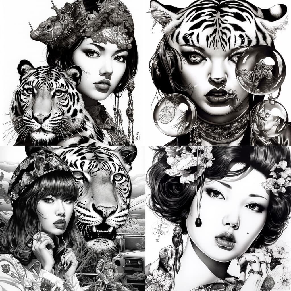 Shohei Otomo style, Midjourney V5, render 1 of 4