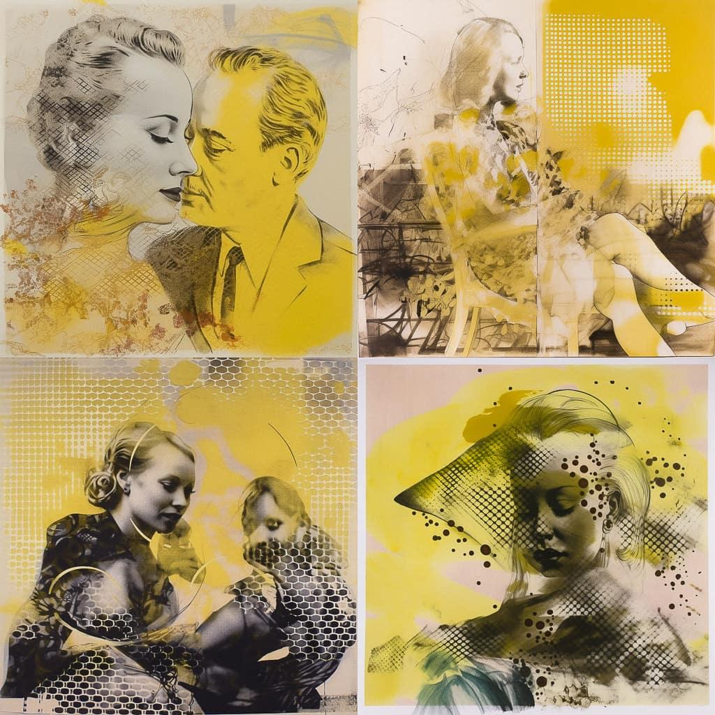 Sigmar Polke style, Midjourney V5, render 1 of 4