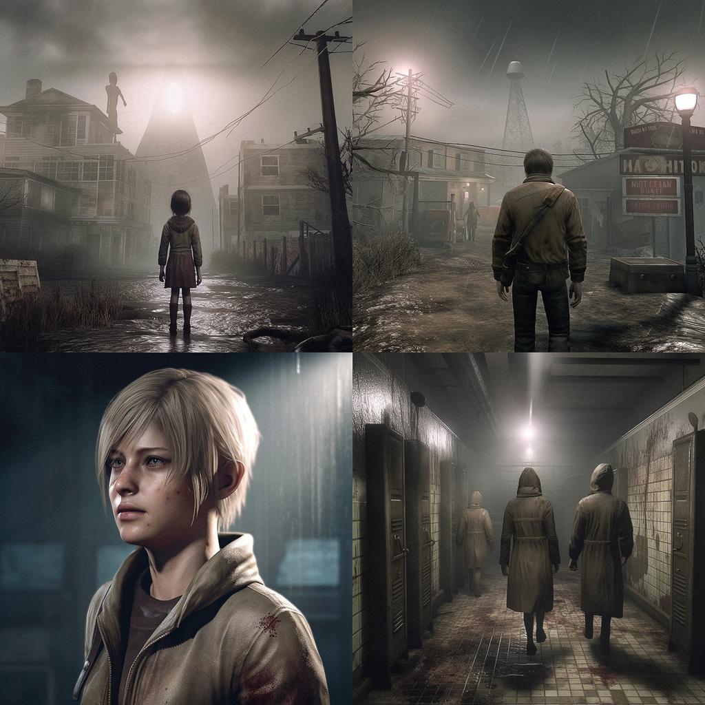 Silent Hill style, Midjourney V5, render 1 of 4