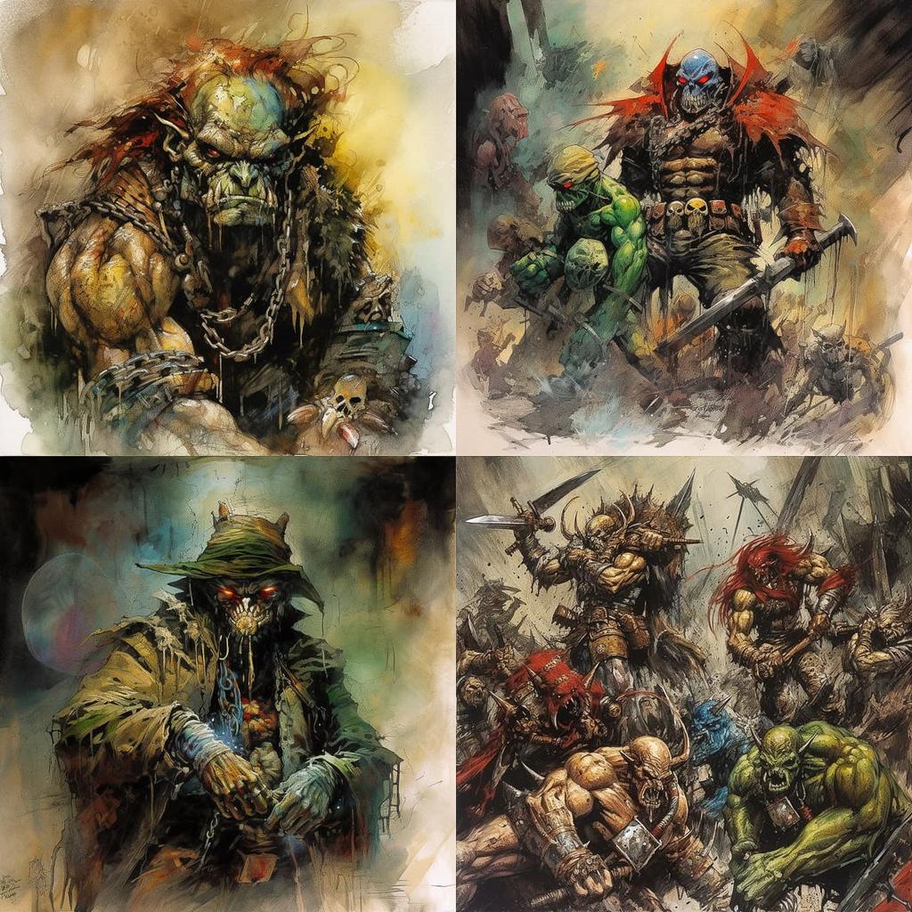 Simon Bisley style, Midjourney V5, render 1 of 4