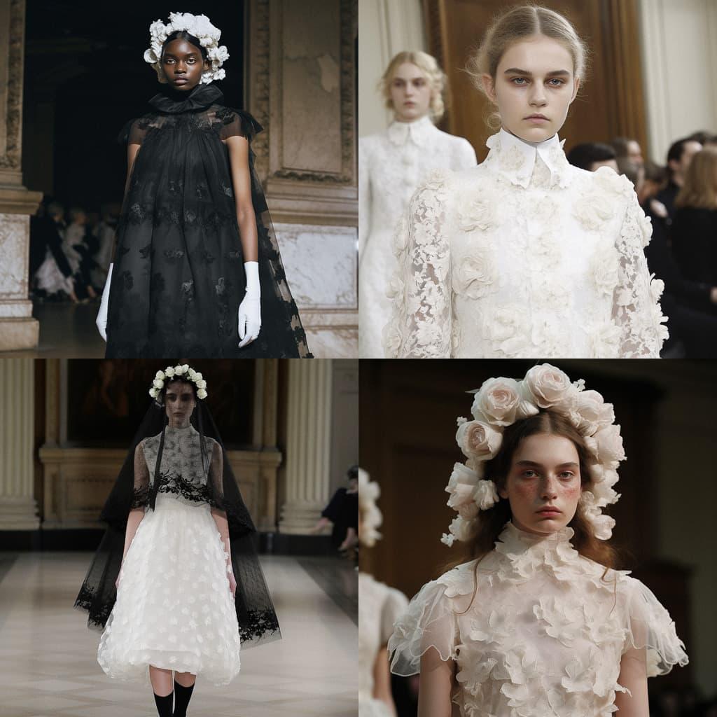 Simone Rocha style, Midjourney V5, render 1 of 4