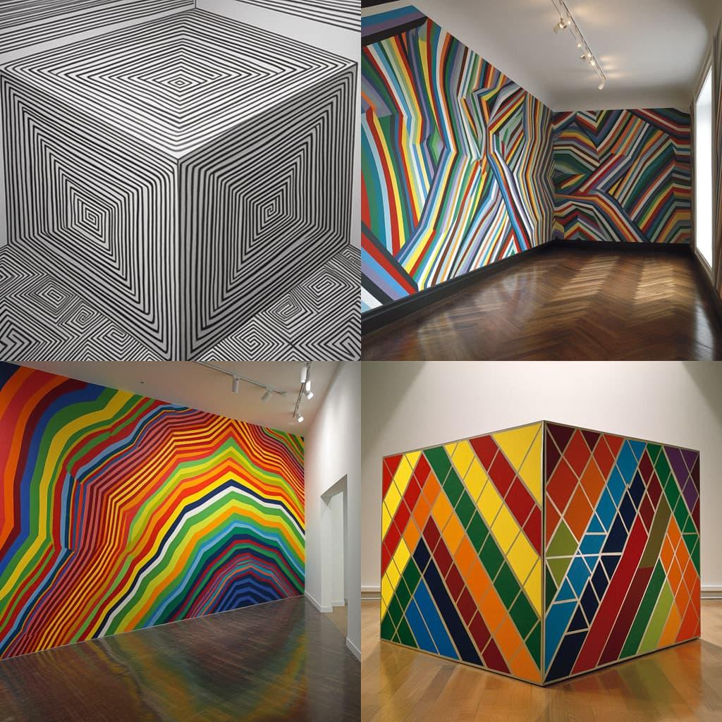 Sol LeWitt style, Midjourney V5, render 1 of 4