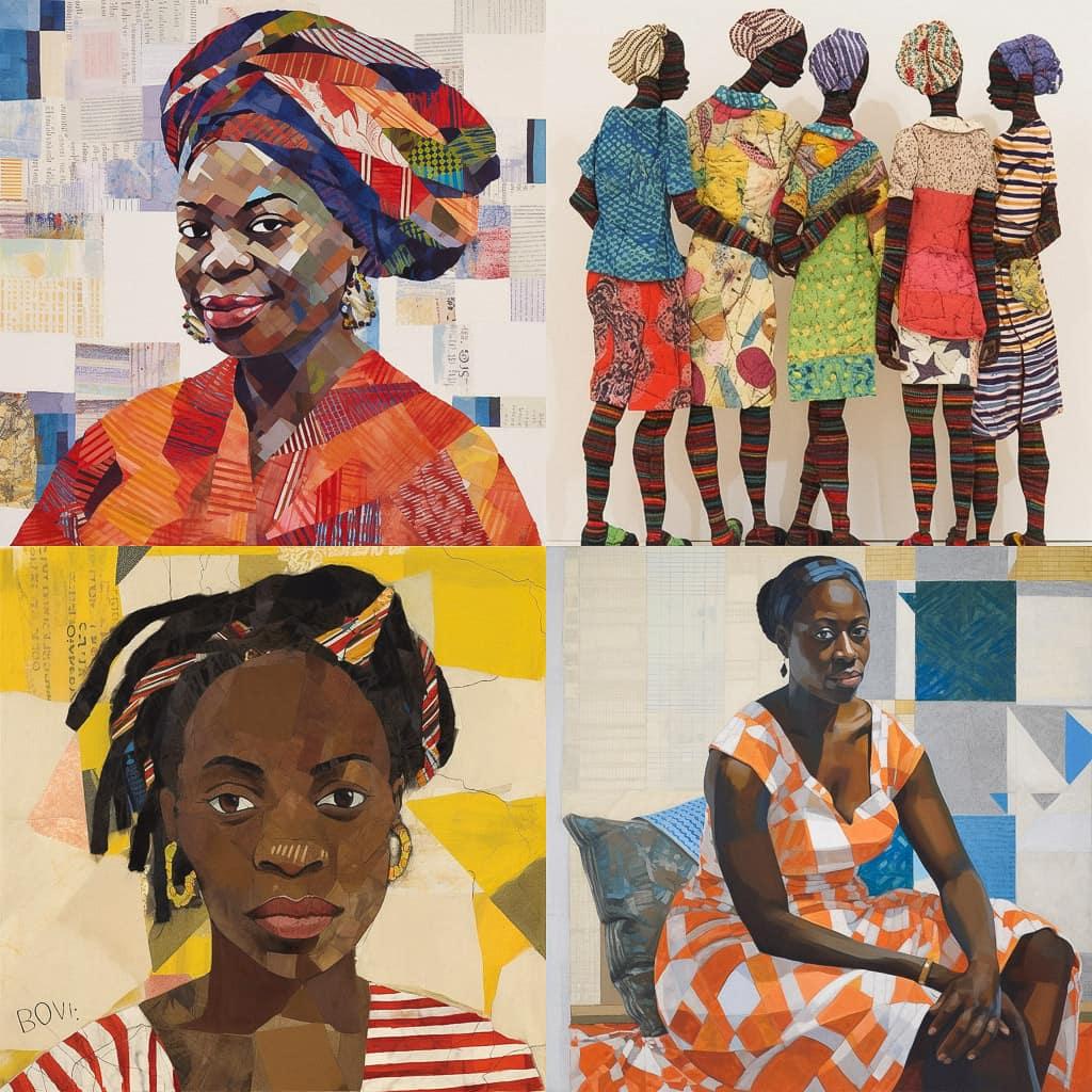 Sonia Boyce style, Midjourney V5, render 1 of 4