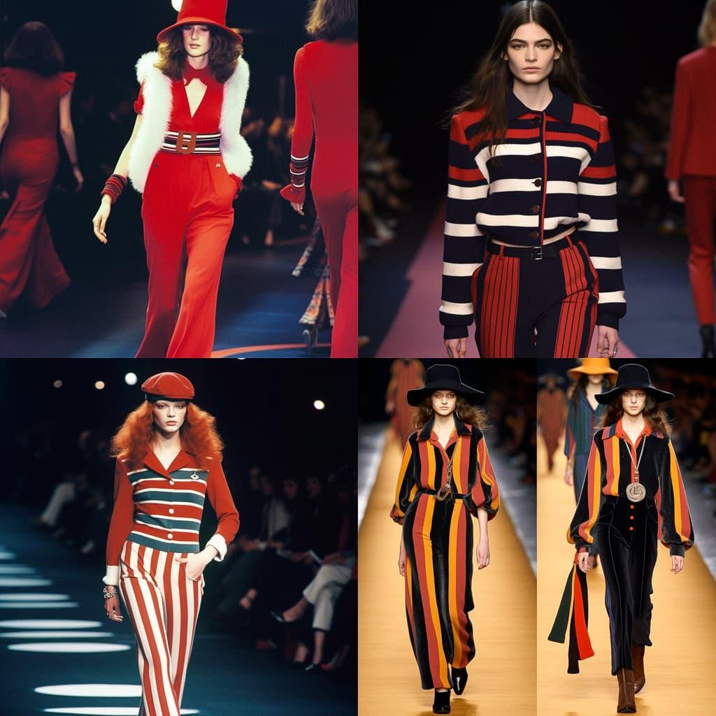 Sonia Rykiel style, Midjourney V5, render 1 of 4