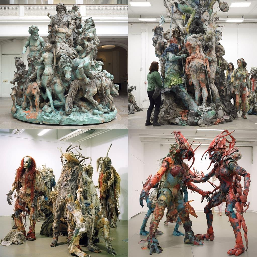 Spartacus Chetwynd style, Midjourney V5, render 1 of 4