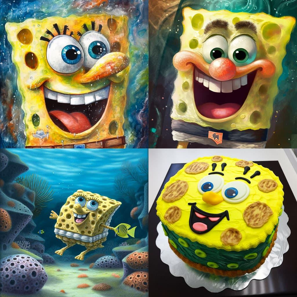 SpongeBob SquarePants style, Midjourney V5, render 1 of 4